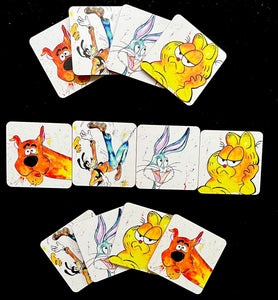 Coaster set - retro cartoon
